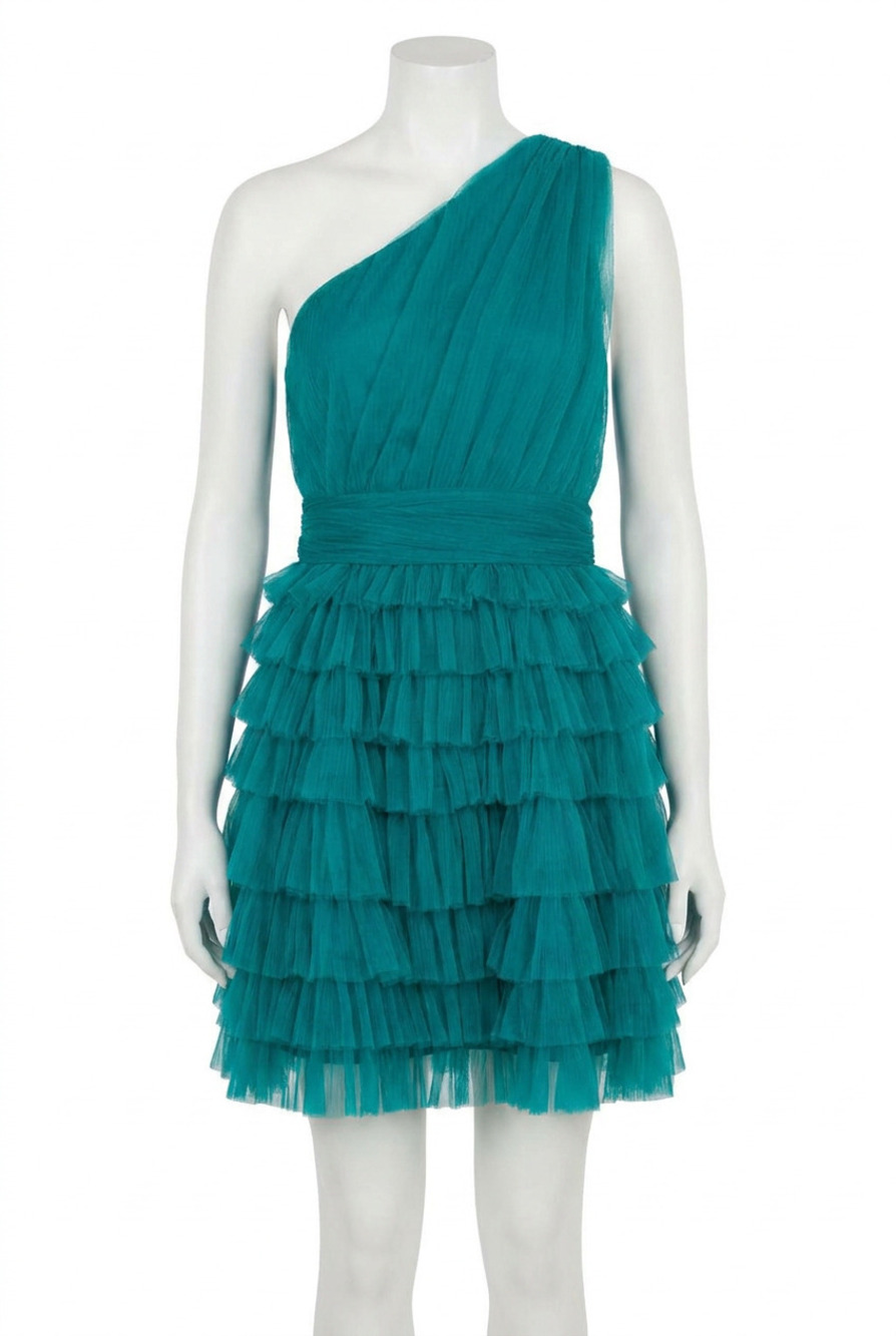 NEW ENDLESS ROSE tulle mini dress in jade